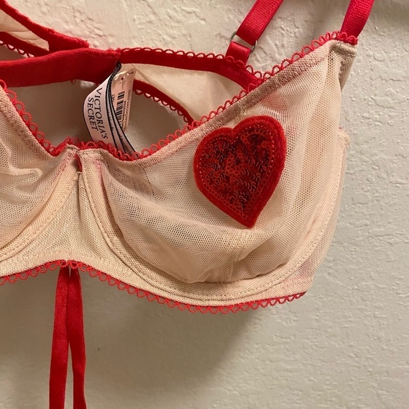 NWT Victoria's Secret Dream Angels Sequin Heart Bra - Picture 5 of 10